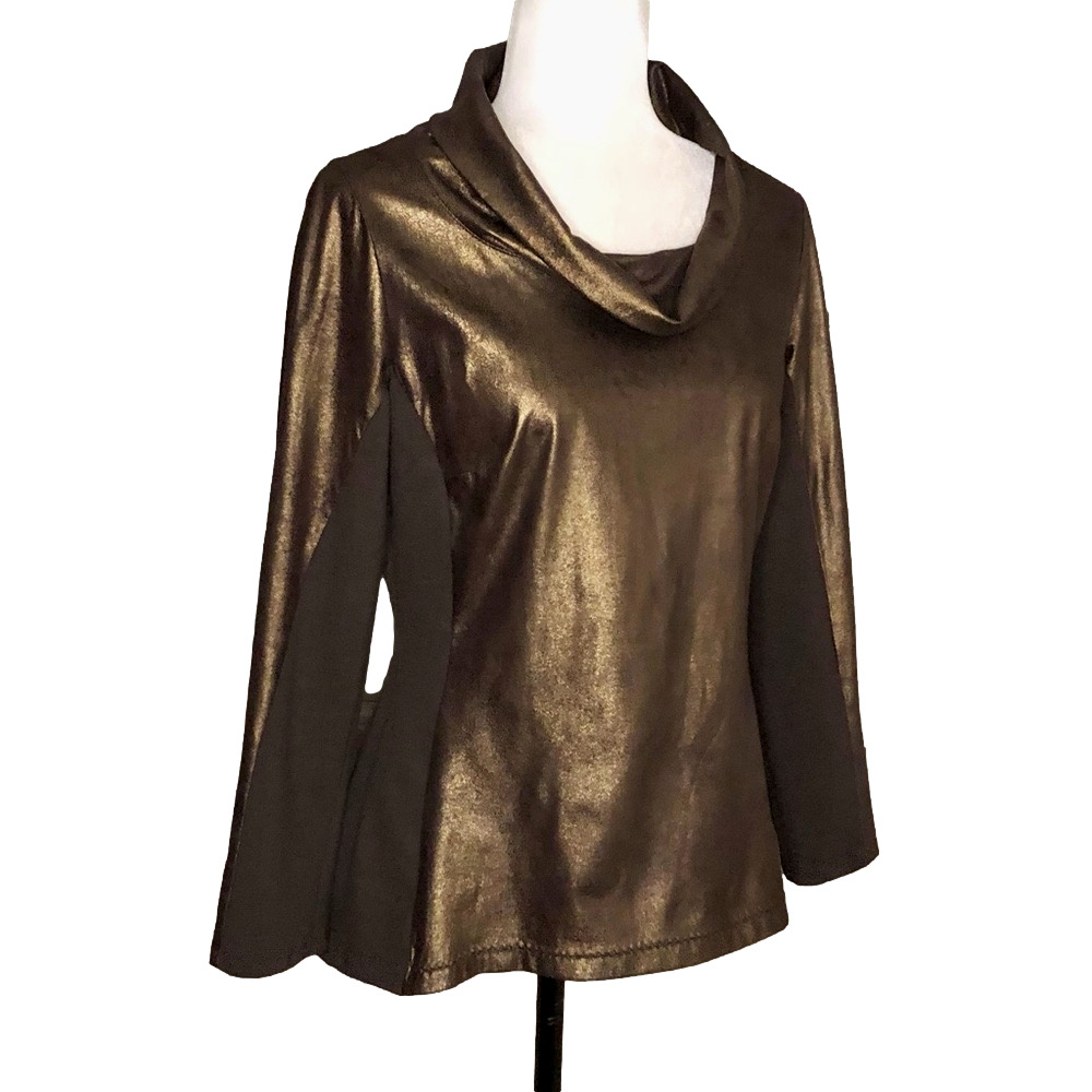 Barbeau metallic bronze top